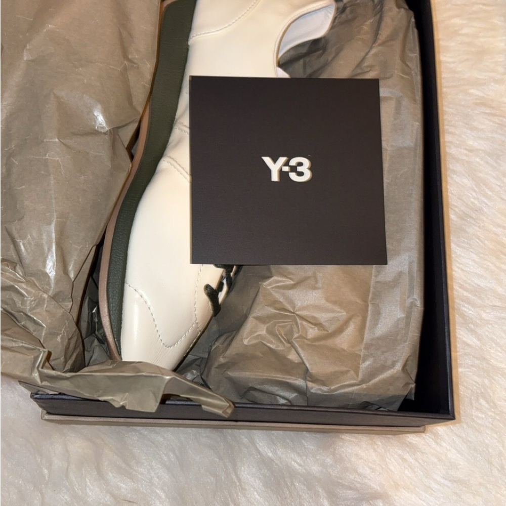 Y-3 Cream and Black Sneakers